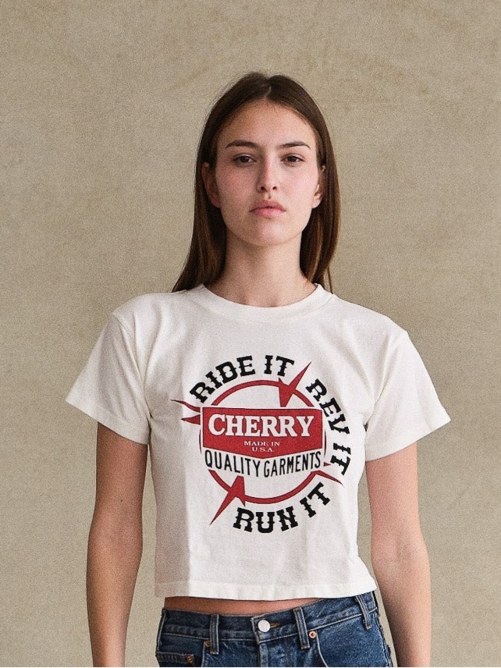 Cherry LA women's boxy crop top